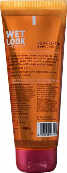 Set Wet Hair Gel For Men Wet Look Light Hold No Alcohol No Sulphate 100Ml