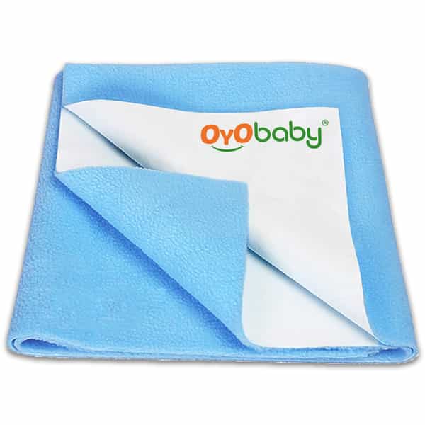 Oyo Baby Waterproof Bed Protector Baby Dry Sheet Small Blue (50 Cm X 70 Cm)