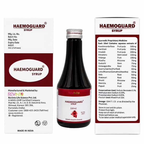 Revinto Haemoguard Syrup | Herbal Iron Tonic |200Ml