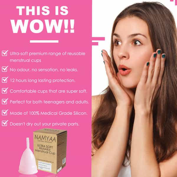 Namyaa Ultra Soft Small Reusable Menstrual Cup | 100% Medical Grade Silicone| Fda Compliant