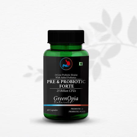 Greenopia Pre And Probiotics Forte 25 Billion Cfus 60 Vegetarian Capsules