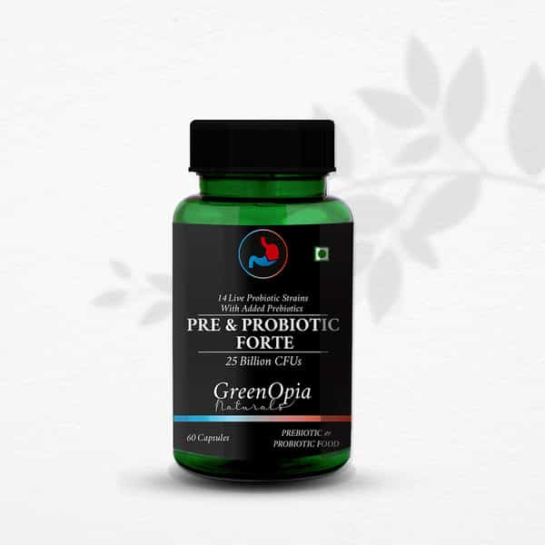 Greenopia Pre And Probiotics Forte 25 Billion Cfus 60 Vegetarian Capsules