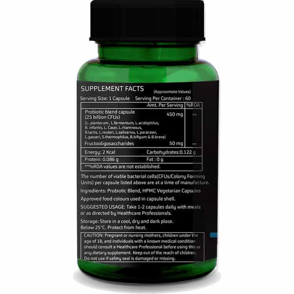Greenopia Pre And Probiotics Forte 25 Billion Cfus 60 Vegetarian Capsules