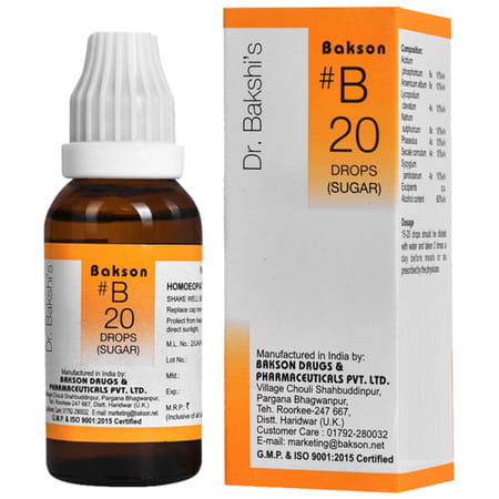 Baksons B20 Sugar Drops 30 Ml