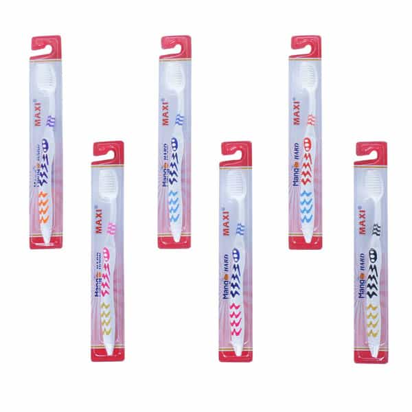 Maxi Mango Hard Toothbrush (Pack Of 6)