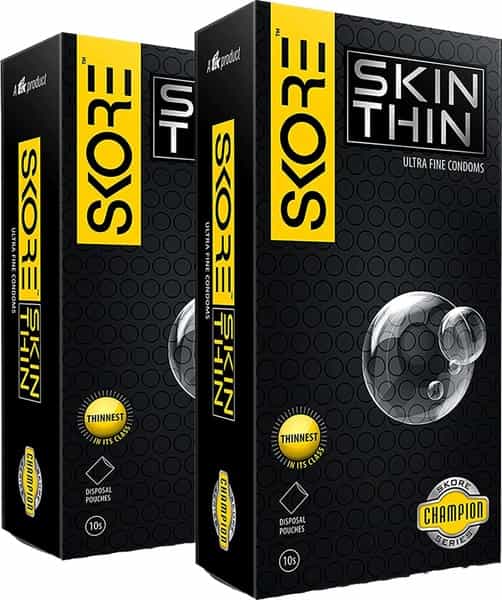 Skore Ultra Fine Condoms (Skin Thin) 10N (Pack Of 2)