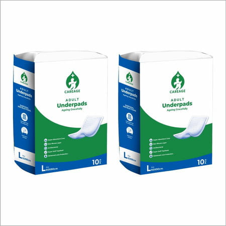 Careage Premium Adult Underpads | Large 60 X 90 Cm | (20 Pieces) Adult Diapers - L