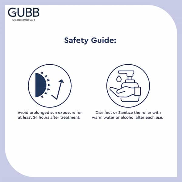 Gubb Derma Roller 0.5Mm For Hair Regrowth Face Acne Scars & Skin Aging 540 Micro Needles - Blue