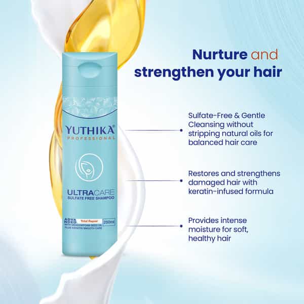 Yuthika Professional Ultracare Sulfate Free Shampoo 250Ml | Hair Repair Keratin Shampoo