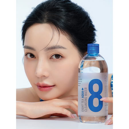 B.O.M Eight Tea Aqua Cleansing Water - Provides Moisture - Contains Madecassoside - 500ml