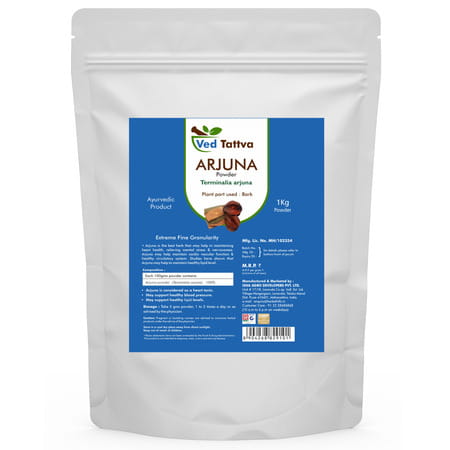 Ved Tattva Arjuna Powder - 1 Kg Natural And Pure Terminalia Arjuna Chaal Powder | Terminalia Arjuna