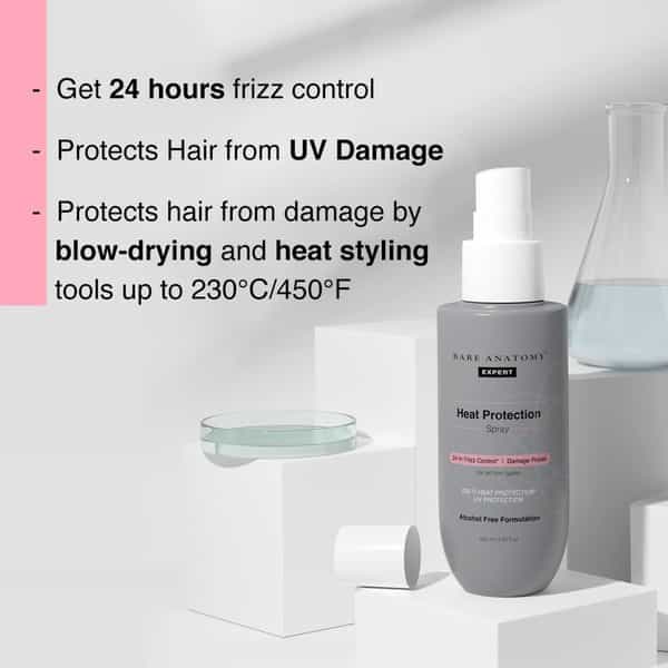 Bare Anatomy Heat Protection Spray For Hair | Controls Frizz For Up To 24 Hrs |150 Ml