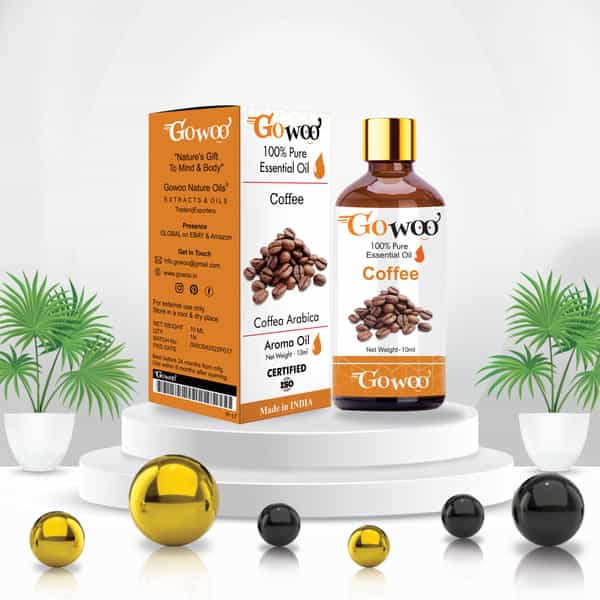 Pack Of 2 Coffee Essential Oil And Moringa Seed Carrier Oil - 100% Natural Undiluted