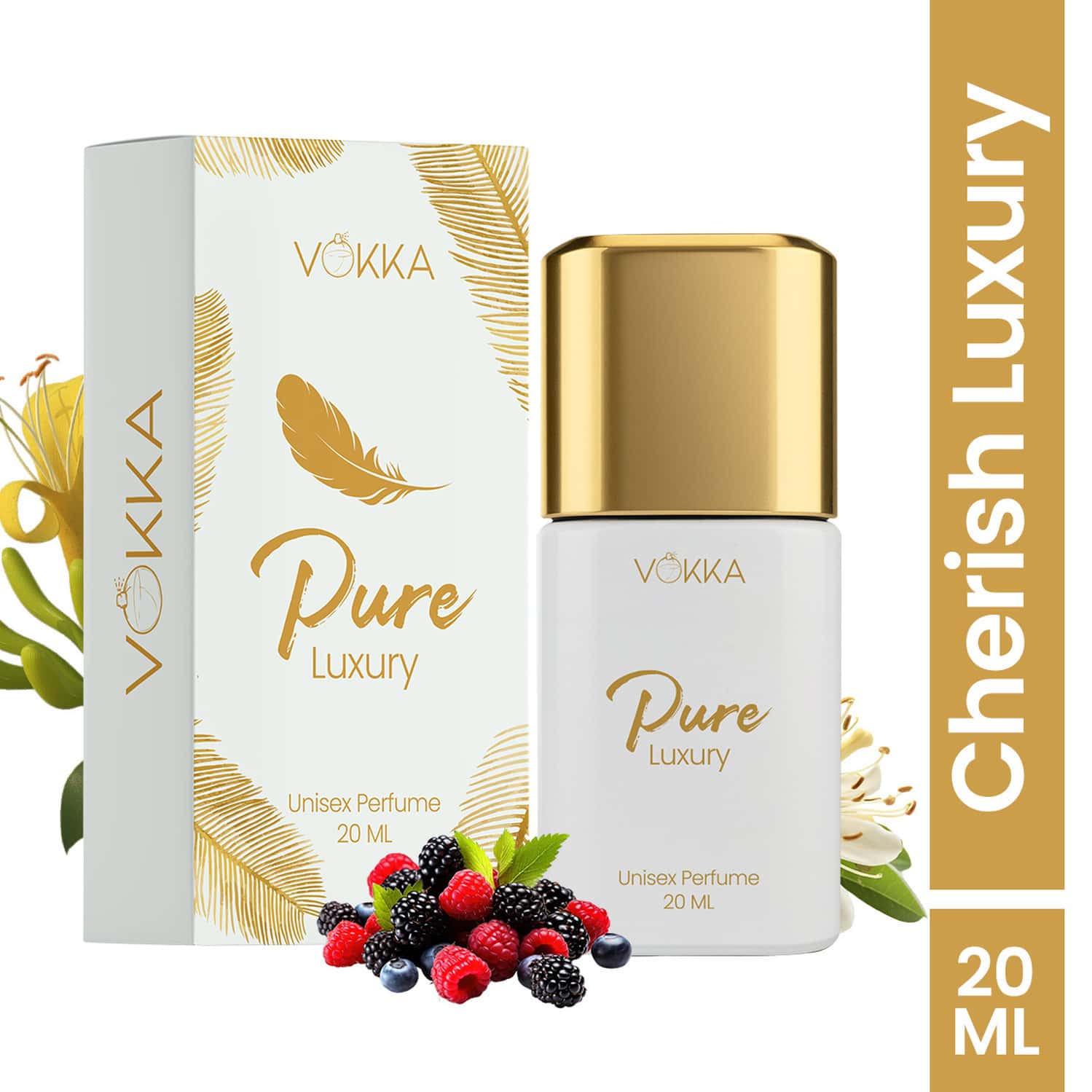 Vokka Pure Luxury Long Lasting Unisex Perfume 20ml | Eau De Parfum | Perfume For Man & Woman