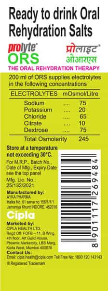 Prolyte Ors Nimbu Paani Tetrapack 200 Ml