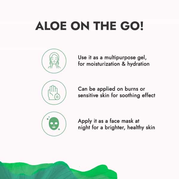 Kapiva Aloe Vera Skin Gel 500G + Kapiva Thar Aloe Vera Juice 1L | Moisturizes And Hydrates The Skin