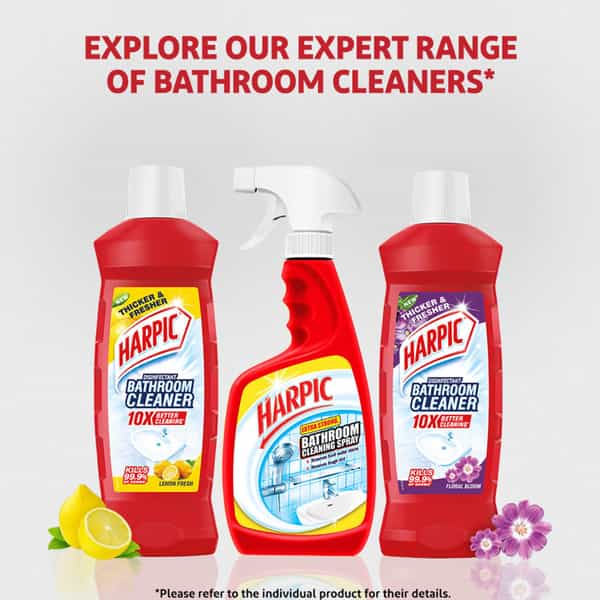 New Harpic Disinfectant Bathroom Cleaner Lemon Fresh Bottle 500Ml
