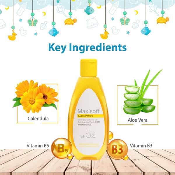 Maxisoft Baby Shampoo | Gentle Cleanser For Hair | Bottle | 100 Ml | Pack Of 3