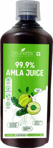 Neuherbs Amla Juice For Better Immunity And Digestion With Natural High Potency Vitamin C - 1 L