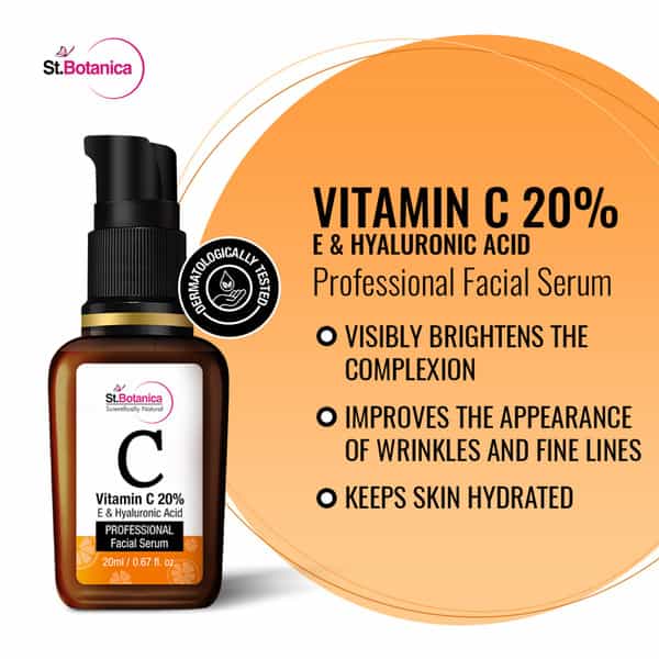 Stbotanica Hyaluronic Acid 1.5% + Vitamin C&E Professional Face Serum - 20 Ml