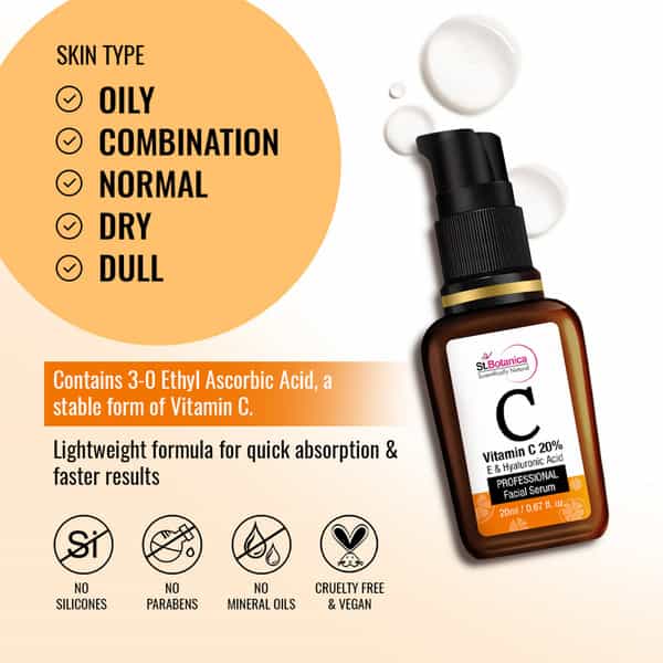 Stbotanica Hyaluronic Acid 1.5% + Vitamin C&E Professional Face Serum - 20 Ml