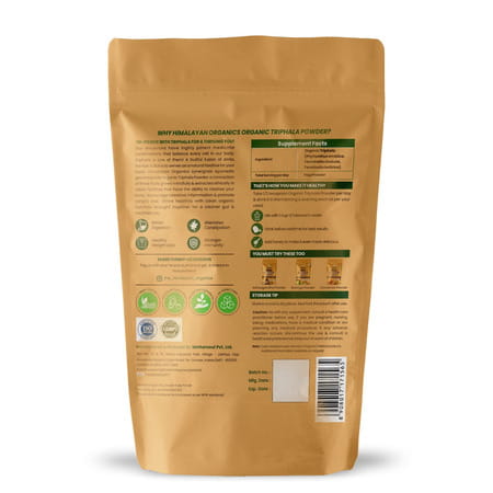 Himalayan Organics Organic Triphala Powder | Supports Digestion | Weight Loss | Immunity (350 Grams)