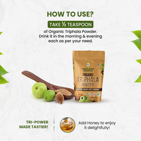 Himalayan Organics Organic Triphala Powder | Supports Digestion | Weight Loss | Immunity (350 Grams)