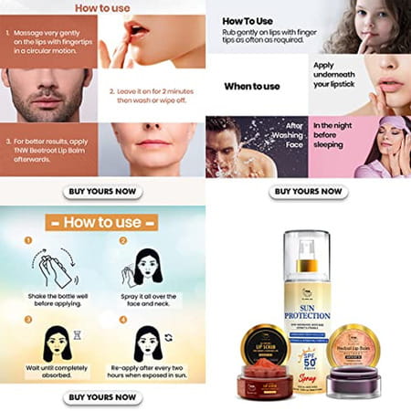 Tnw-The Natural Wash Combo With Sun Protection Spf 30 Spray | Beetroot Lip Balm & Lip Scrub