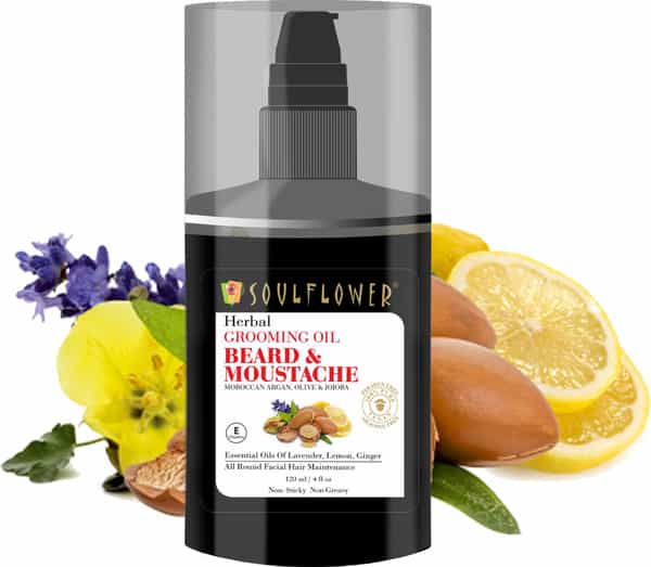 Soulflower Herbal Beard & Moustache Grooming Oil 120Ml