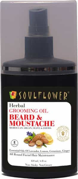Soulflower Herbal Beard & Moustache Grooming Oil 120Ml