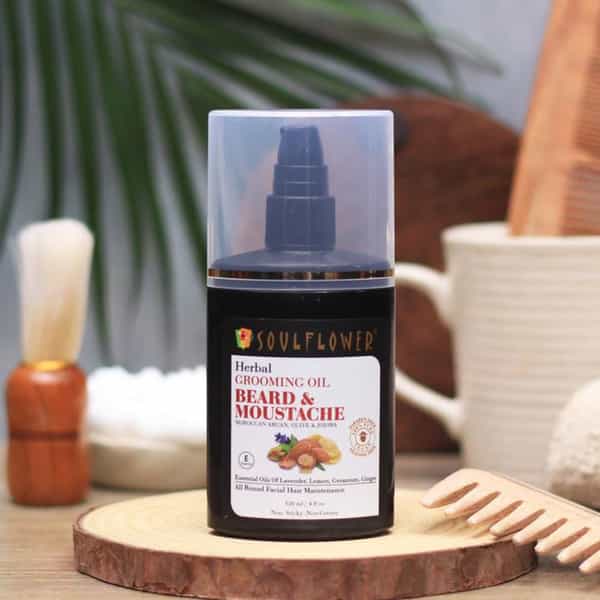 Soulflower Herbal Beard & Moustache Grooming Oil 120Ml