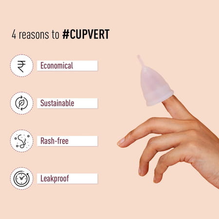 Sirona Reusable Menstrual Cup For Women - Small Size With Pouch (Pack Of 3)