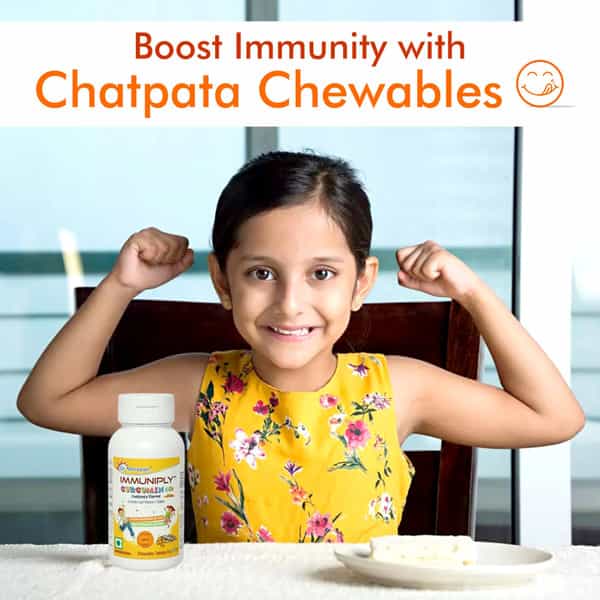 Dr. Morepen Immuniply Turmeric Curcumin Tablets Vitamin C For Kids Chewable Immunity Boost - 50G