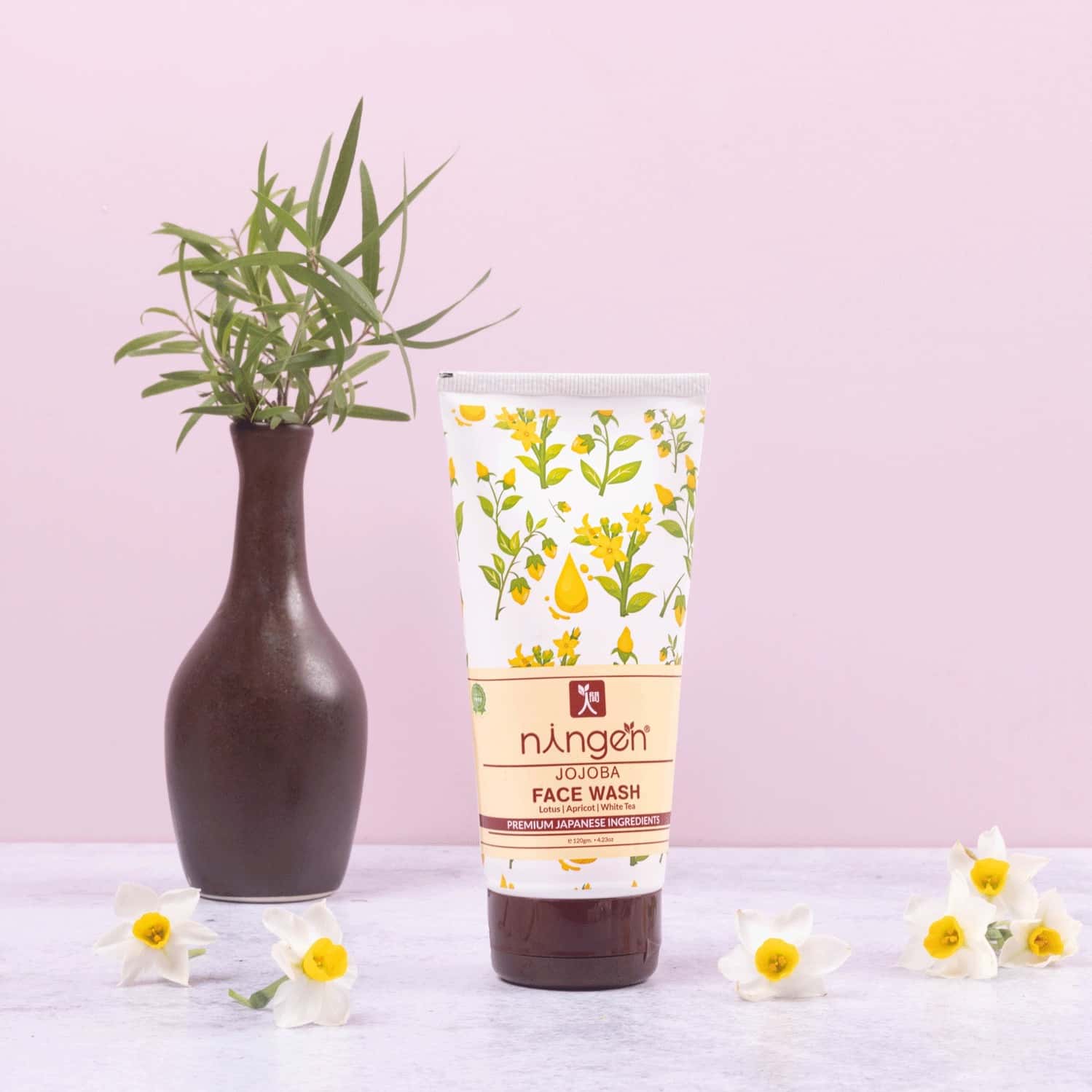 Buy NINGEN JOJOBA FACE WASH LOTUS APRICOT WHITE TEA I REMOVES DIRT DEAD