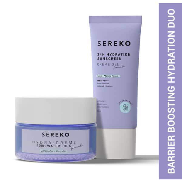 Sereko Hydra 100H Day Cream Face Moisturiser & 24H Hydration Skin Sunscreen For Men & Women 50Ml