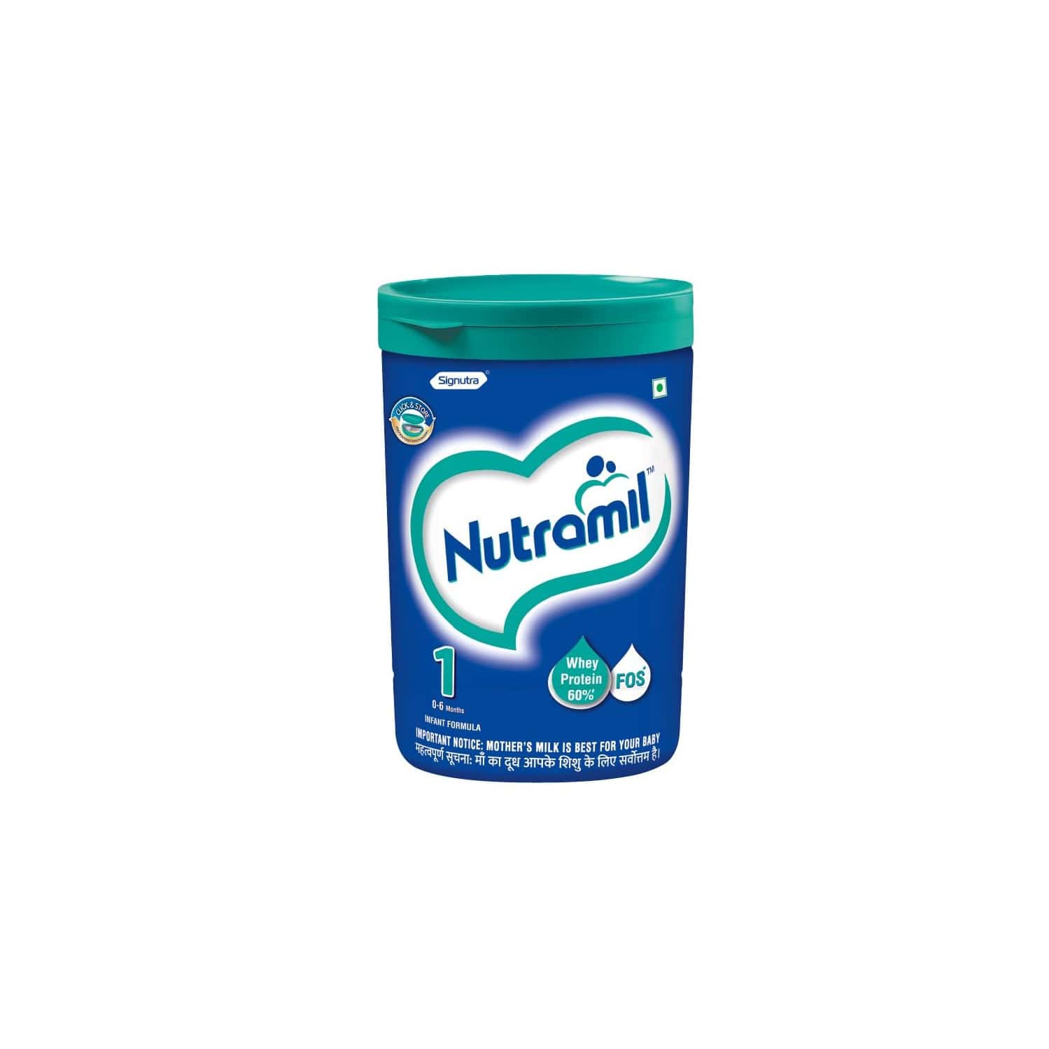 Nutramil Infant Formula Stage 1 | 0-6 Months | Whey Protein 60% | Jar | 400 Gm