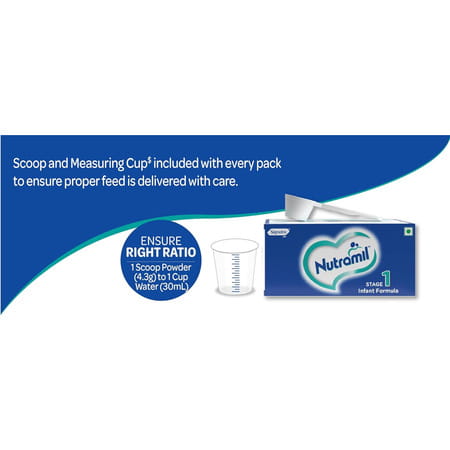 Nutramil Infant Formula Stage 1 | 0-6 Months | Whey Protein 60% | Jar | 400 Gm