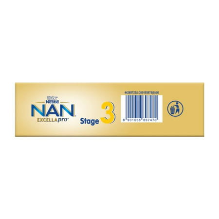 Nestle Nan Excella Pro 3 Follow-Up Formula With Dha & Ara | For 12-24 Months | 400g Pouch In Box