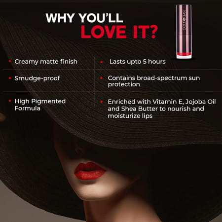 Colorbar Velvet Matte Lipstick- Mysterious Ways 4.2gm