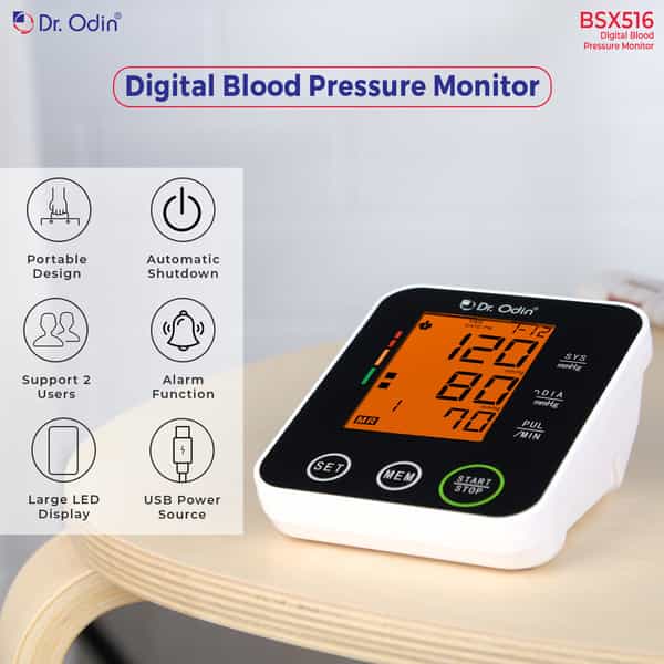 Dr. Odin Digital Blood Pressure Monitor 516 (Black & White) 1 No's