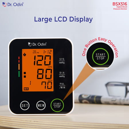 Dr. Odin Digital Blood Pressure Monitor 516 (Black & White) 1 No'S
