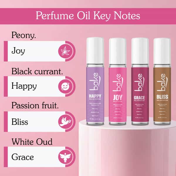 Bake Joy Peony Attar Roll-On Perfume Oil | Alcohol-Free | Long-Lasting Unisex Fragrance 10Ml