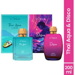 Vokka Thai Aqua & Disco 2x100ml | Unisex Luxury Long Lasting Perfume For Men & Women