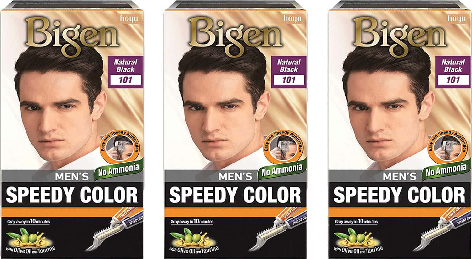 Bigen Men's Speedy Color Natural Black 101 80g (pack Of 3)