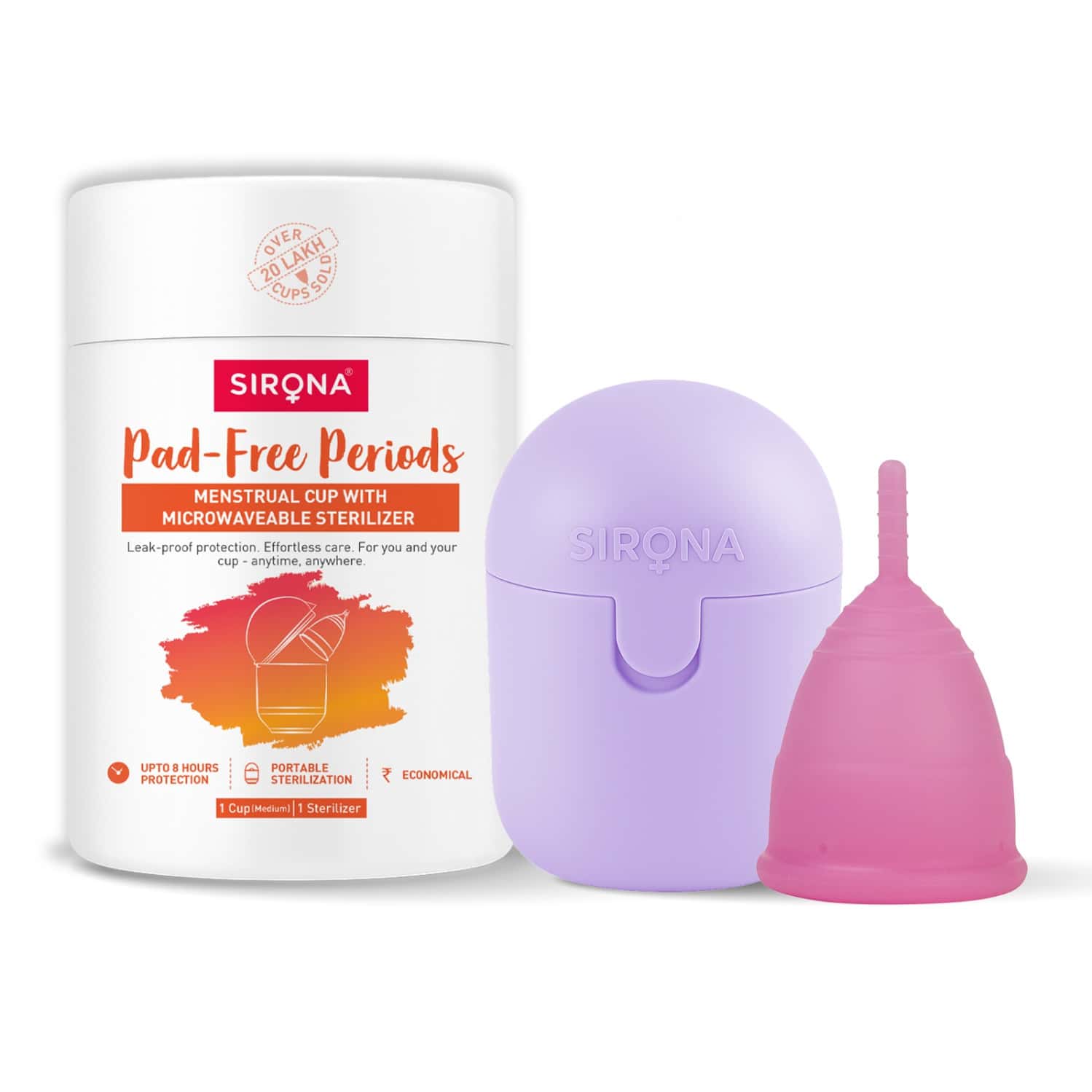 Sirona Pro Super Soft Reusable Menstrual Cup With Medical Grade Silicon - Medium (1 Unit)