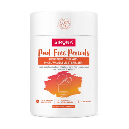 Sirona Pro Super Soft Reusable Menstrual Cup With Medical Grade Silicon - Medium (1 Unit)