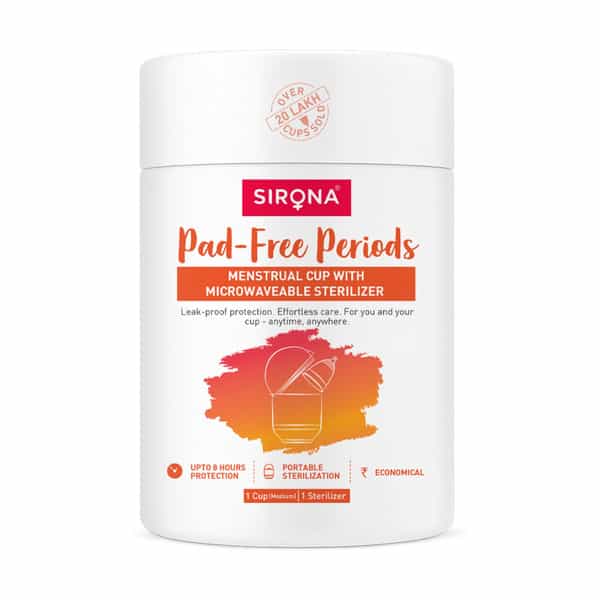 Sirona Pro Super Soft Reusable Menstrual Cup With Medical Grade Silicon - Medium (1 Unit)