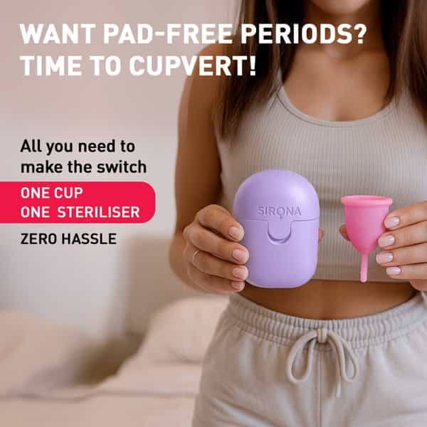 Sirona Pro Super Soft Reusable Menstrual Cup With Medical Grade Silicon - Medium (1 Unit)