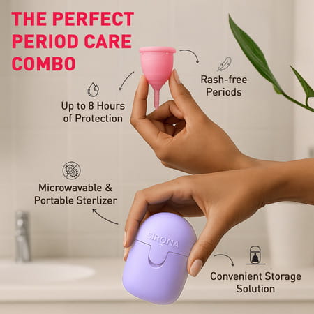 Sirona Pro Super Soft Reusable Menstrual Cup With Medical Grade Silicon - Medium (1 Unit)