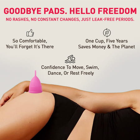 Sirona Pro Super Soft Reusable Menstrual Cup With Medical Grade Silicon - Medium (1 Unit)